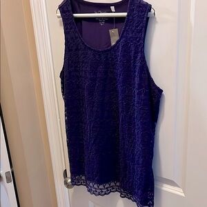 Chico’s spaced lace tank